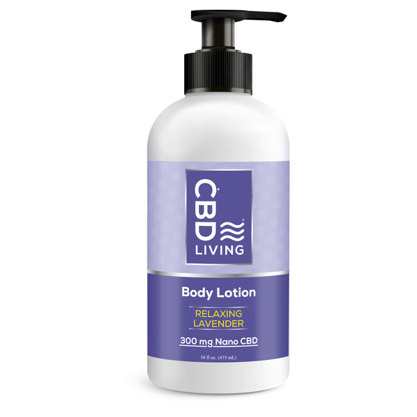 CBD Lavender 300 Mg CBD Living Body Lotion Relaxing Lavender 300 mg Nano CBD